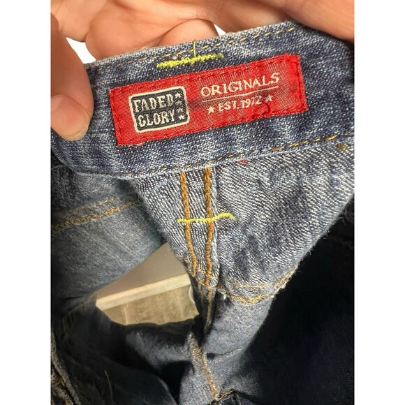 Faded Glory Y2K Vintage Women's High Rise Denim Shorts Size 8 2005 Scoop Pockets - Picture 9 of 9